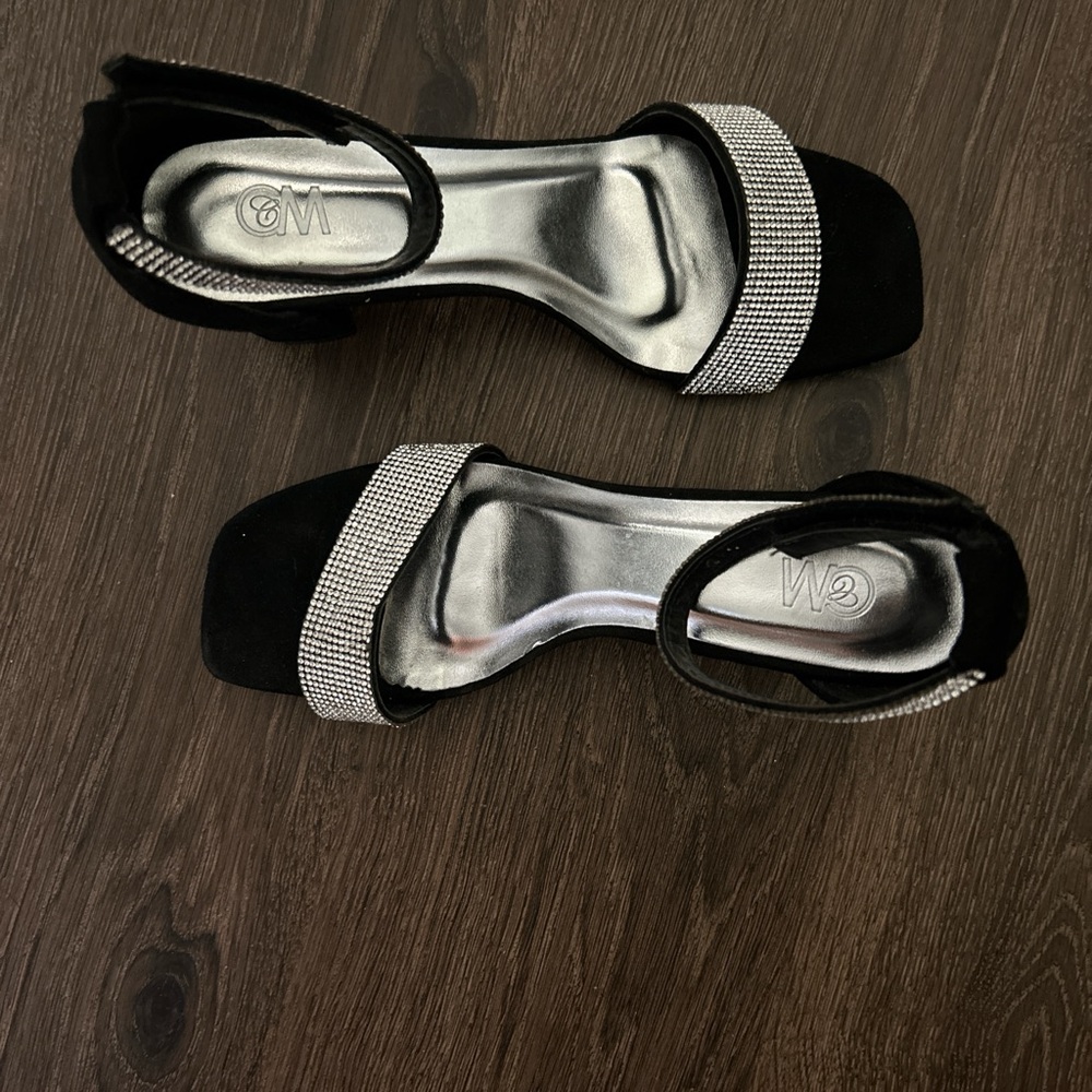 Elegant Black and Silver Women's Heels